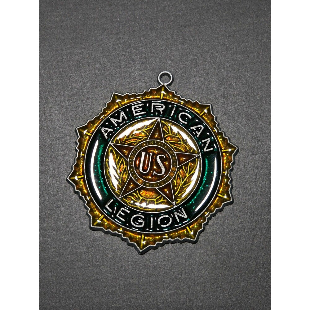 American Legion Medallion sun catcher Metal 3 3/4"